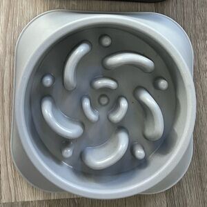 Slow Feed Pet Bowl Gray